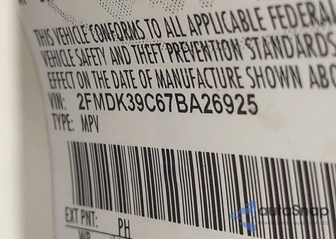 2007 Ford Edge Sel Plus из США, поврежденный, VIN 2FMDK39C67BA26925